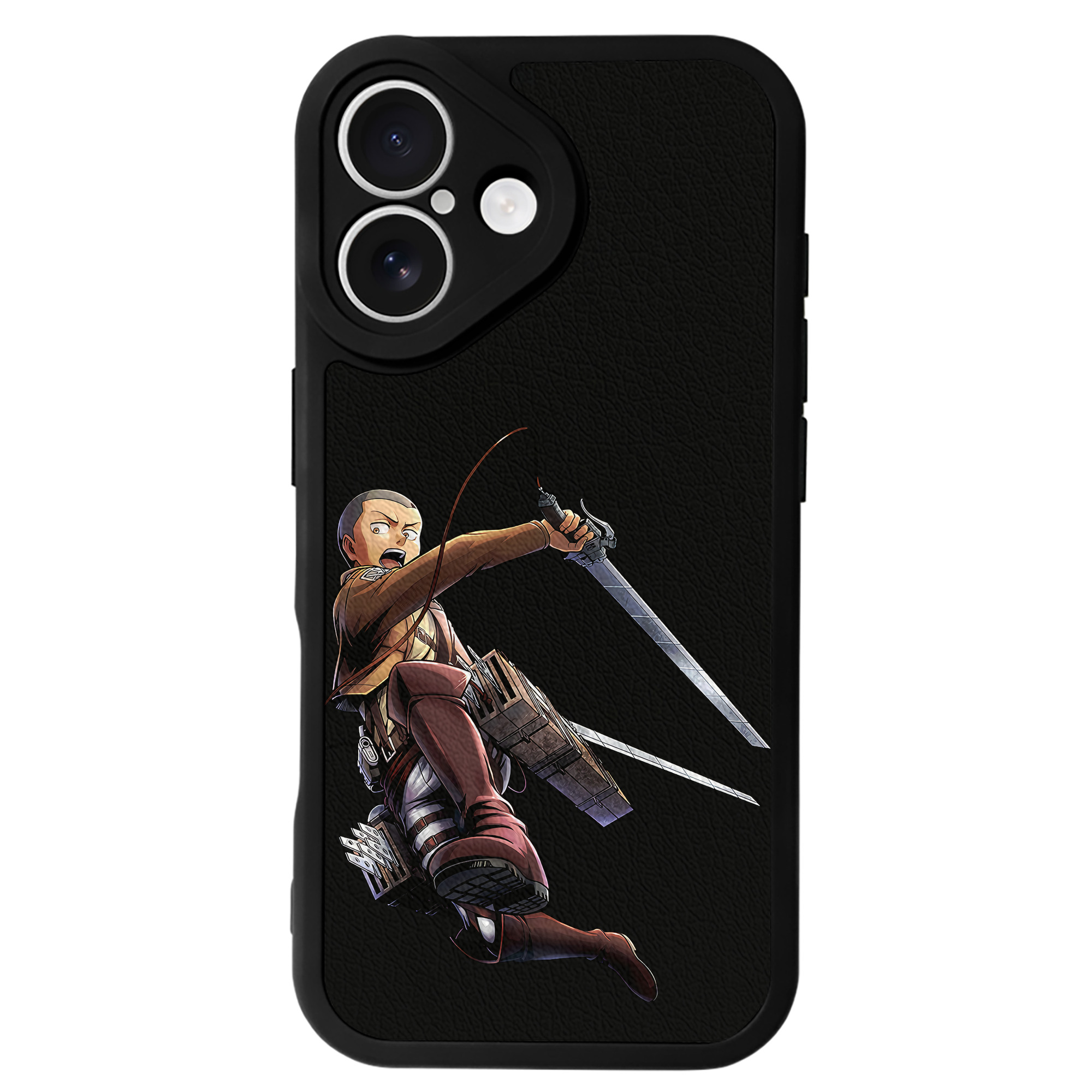 （画像用） 進撃の巨人 コニー·スプリンガー Attack on Titan Connie Springer 【iPhone 16シリーズ対応】シリコンスマホケース（レザー調） 材質：シリコン